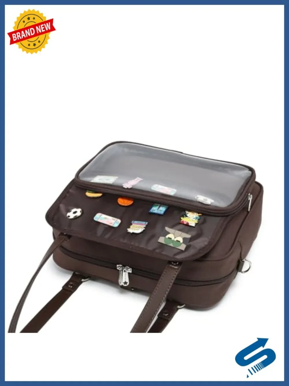 Oxford Ita Bag Crossbody Satchel Backpack with Ita Insert Pins Display